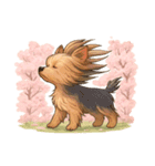 ヨークシャー・テリアと桜のスタンプ@SFW（個別スタンプ：13）