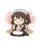 メイドと桜のスタンプ@SFW（個別スタンプ：2）