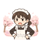 メイドと桜のスタンプ@SFW（個別スタンプ：6）