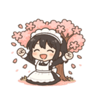 メイドと桜のスタンプ@SFW（個別スタンプ：8）