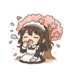 メイドと桜のスタンプ@SFW（個別スタンプ：9）
