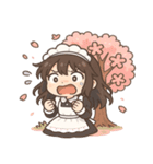 メイドと桜のスタンプ@SFW（個別スタンプ：10）