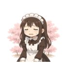 メイドと桜のスタンプ@SFW（個別スタンプ：13）