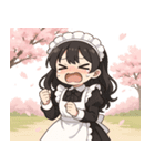 メイドと桜のスタンプ@SFW（個別スタンプ：15）