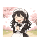 メイドと桜のスタンプ@SFW（個別スタンプ：16）
