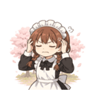 メイドと桜のスタンプ@SFW（個別スタンプ：17）