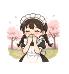 メイドと桜のスタンプ@SFW（個別スタンプ：19）