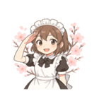 メイドと桜のスタンプ@SFW（個別スタンプ：21）