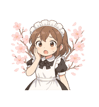メイドと桜のスタンプ@SFW（個別スタンプ：22）