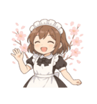 メイドと桜のスタンプ@SFW（個別スタンプ：23）