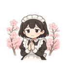 メイドと桜のスタンプ@SFW（個別スタンプ：24）