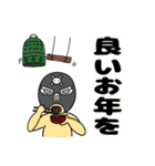 【再販】奮闘マスクマン13 季節の挨拶（個別スタンプ：12）