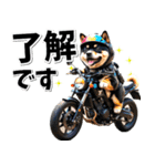 ツーリング♡バイク好き 黒柴 (春夏)（個別スタンプ：5）