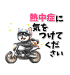 ツーリング♡バイク好き 黒柴 (春夏)（個別スタンプ：21）