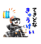 ツーリング♡バイク好き 黒柴 (春夏)（個別スタンプ：22）