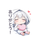 まったりシルバーの女の子スタンプ（個別スタンプ：2）