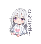 まったりシルバーの女の子スタンプ（個別スタンプ：3）