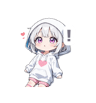 まったりシルバーの女の子スタンプ（個別スタンプ：9）