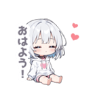 まったりシルバーの女の子スタンプ（個別スタンプ：11）