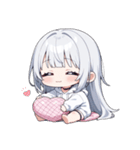 まったりシルバーの女の子スタンプ（個別スタンプ：19）