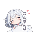 まったりシルバーの女の子スタンプ（個別スタンプ：26）