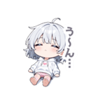 まったりシルバーの女の子スタンプ（個別スタンプ：34）