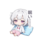 まったりシルバーの女の子スタンプ（個別スタンプ：37）