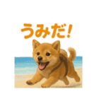 リアルすぎる豆柴！夏に使いたい柴犬編（個別スタンプ：7）
