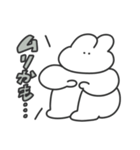 使いやすい無表情動物（うさぎ）（個別スタンプ：3）