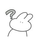 使いやすい無表情動物（うさぎ）（個別スタンプ：14）