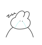 使いやすい無表情動物（うさぎ）（個別スタンプ：19）