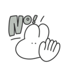 使いやすい無表情動物（うさぎ）（個別スタンプ：26）