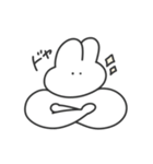 使いやすい無表情動物（うさぎ）（個別スタンプ：27）