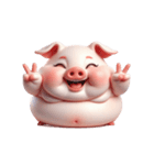 ピンクのブタ 悲しくて泣きそう（個別スタンプ：26）