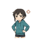 ジト目の女の子スタンプbyはる（個別スタンプ：1）