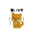 柴犬の一年中使えるスタンプ(羊毛)（個別スタンプ：19）
