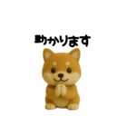 柴犬の一年中使えるスタンプ(羊毛)（個別スタンプ：24）