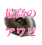 会話するアワビのスタンプ【刺身・美味い】（個別スタンプ：5）