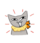 どどんと！うどん！ねこスタンプにょ～ん編（個別スタンプ：4）
