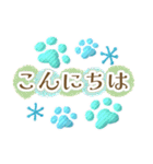ポップで爽やか✨ブルーストライプな肉球✨（個別スタンプ：2）