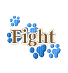 ポップで爽やか✨ブルーストライプな肉球✨（個別スタンプ：18）