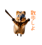 ハッピーアニマル_クオッカワラビー35（個別スタンプ：35）