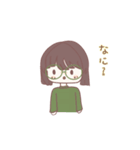 ゆるい眼鏡女の子スタンプ（個別スタンプ：11）
