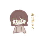 ゆるい眼鏡女の子スタンプ（個別スタンプ：15）