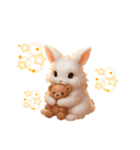 しろいうさぎとくろいうさぎPart3（個別スタンプ：1）