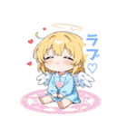 ふんわり天使の女の子スタンプ（個別スタンプ：3）