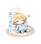 ふんわり天使の女の子スタンプ（個別スタンプ：4）