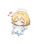 ふんわり天使の女の子スタンプ（個別スタンプ：12）