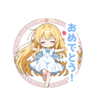 ふんわり天使の女の子スタンプ（個別スタンプ：21）