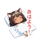 まったりエジプト猫の女の子スタンプ（個別スタンプ：2）